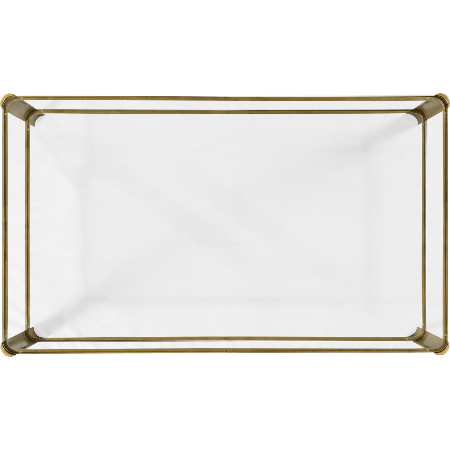 003 SR-846427 | Additional Silo | Cosmo Brass & Glass Coffee Table by Jonathan Charles in light antique brass. Made from brass in a transitional style.