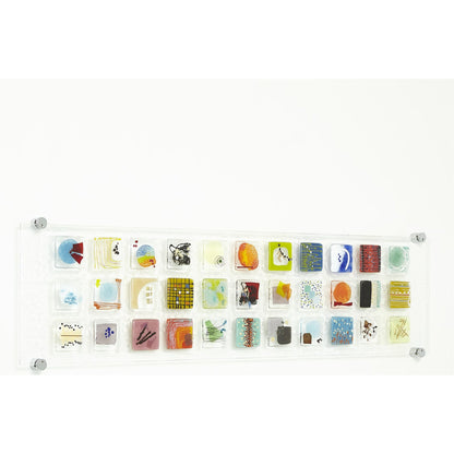 Art Glass Wall Panel II by Global Views in multi. Made from art glass in a modern style.