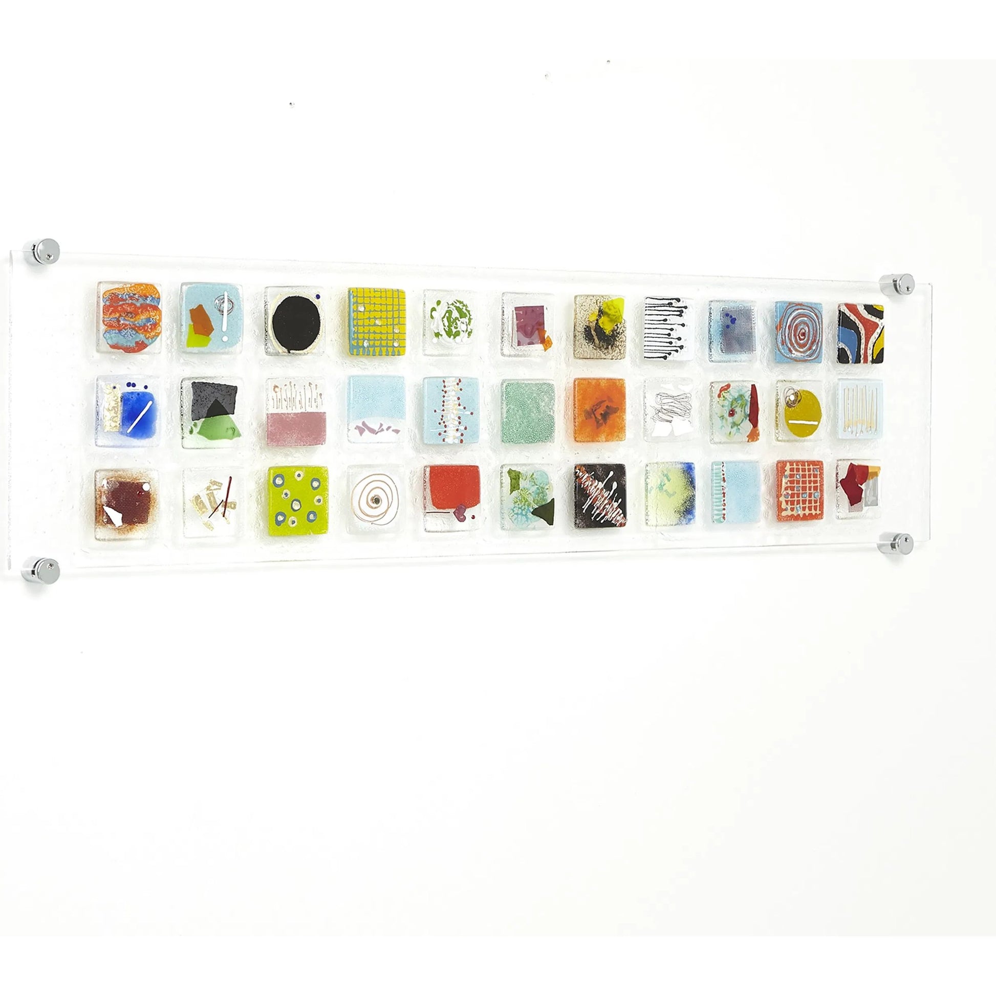 Art Glass Wall Panel II by Global Views in multi. Made from art glass in a modern style.