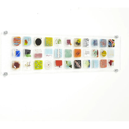 Art Glass Wall Panel II by Global Views in multi. Made from art glass in a modern style.