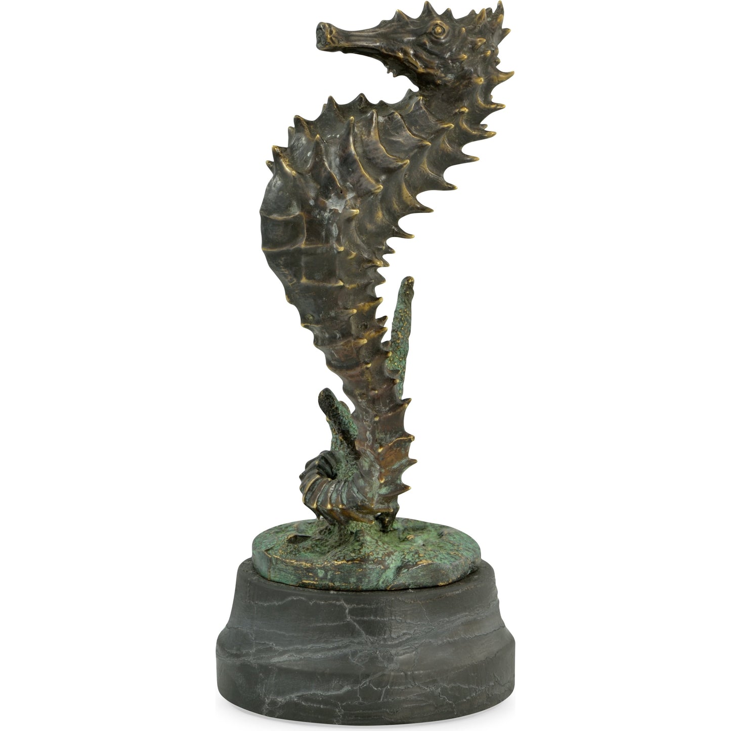 002 SR-846654 | Additional Silo | Curated Seashorse by Jonathan Charles in antique dark bronze. Made from brass in a coastal style.
