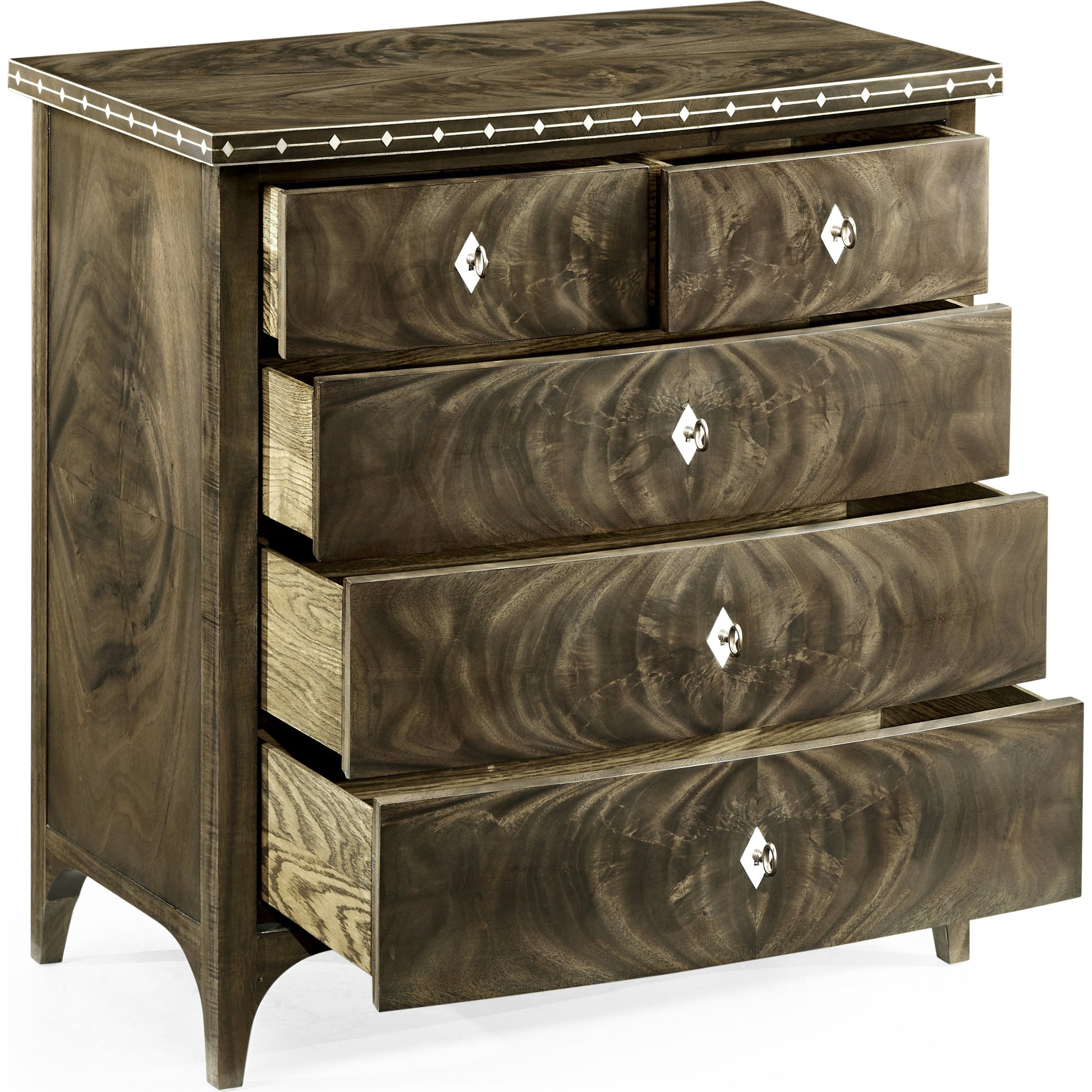 Buckingham Bleached Mahogany Chest of Drawers by Jonathan Charles in brown and bleached mahogany. Made from mahogany in a transitional style.