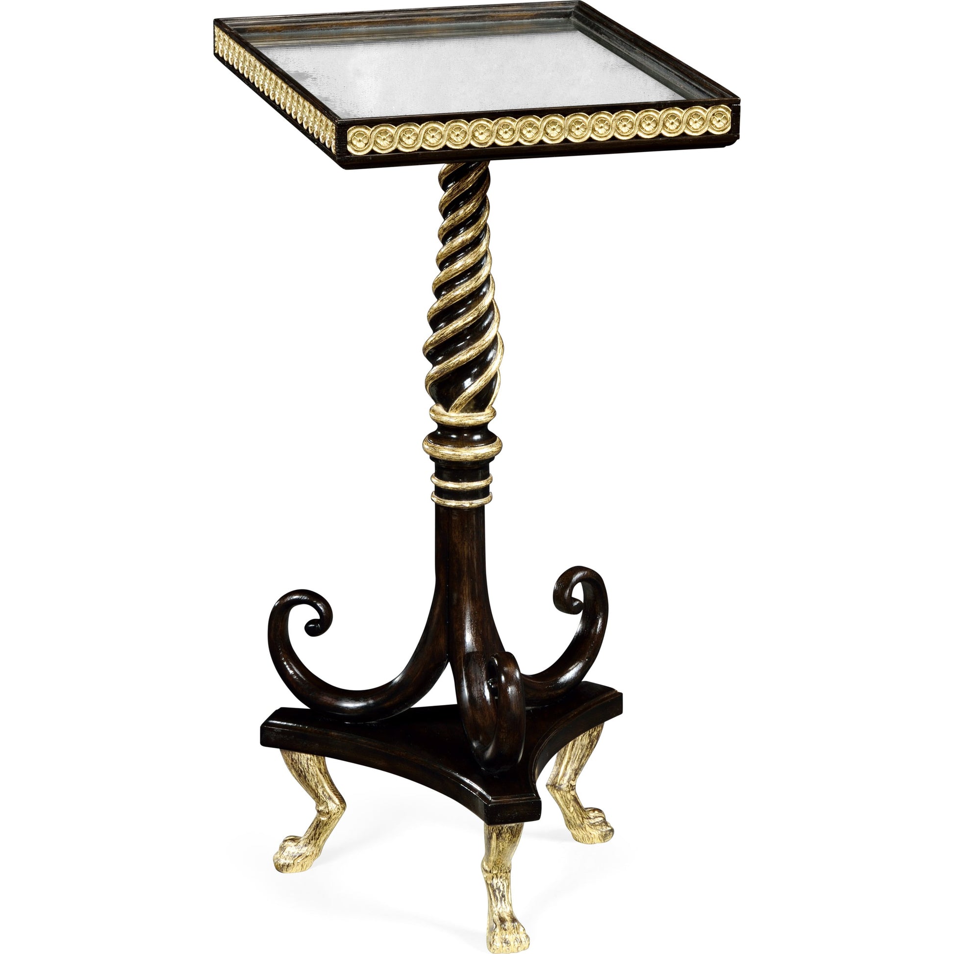 Buckingham End Table by Jonathan Charles in grey and charcoal wash. Made from oak in a traditional style.