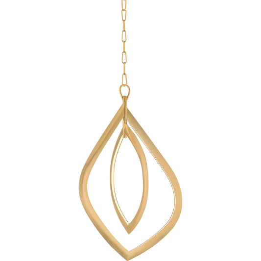 Arles Chandelier by Corbett in vintage brass. Made from brass in a unique style.