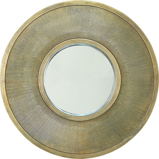 Sunray Mirror by Global Views in antique brass. Made from aluminium, mirror in a modern style.