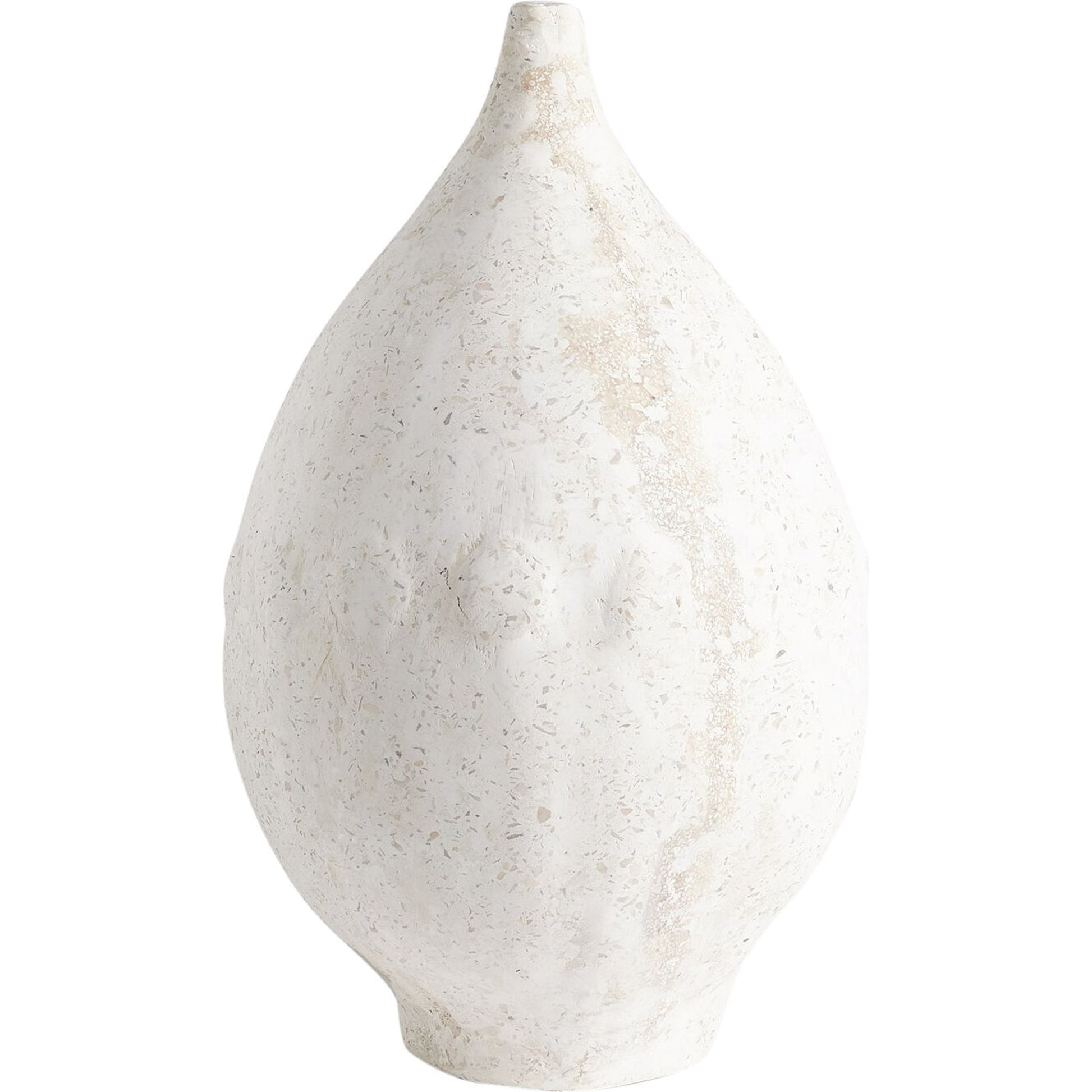Modernist Chic Vase by Global Views in white. Made from plaster in a eclectic & global style.