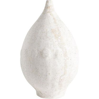 Modernist Chic Vase by Global Views in white. Made from plaster in a eclectic & global style.