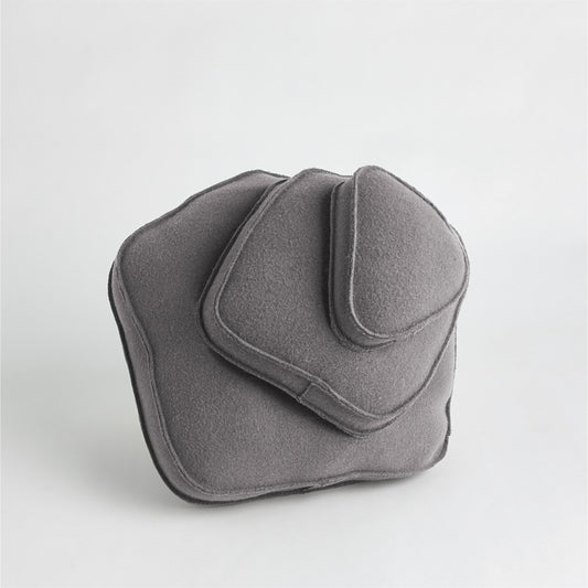 Rock Pillow by Global Views in gray. Made from shell: 70% wool, 30% acrylic in a eclectic & global style.