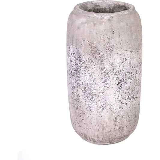 Distressed Grey Vase by Zentique in distressed grey wash. Made from terracotta in a traditional style.