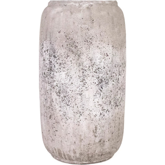 Distressed Grey Vase by Zentique in distressed grey wash. Made from terracotta in a unique style.