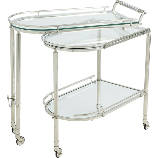 Gallery Folding Bar by Global Views. Made from brass, glass in a modern style.
