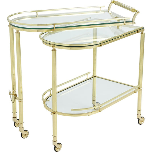Gallery Folding Bar by Global Views. Made from brass, glass in a modern style.
