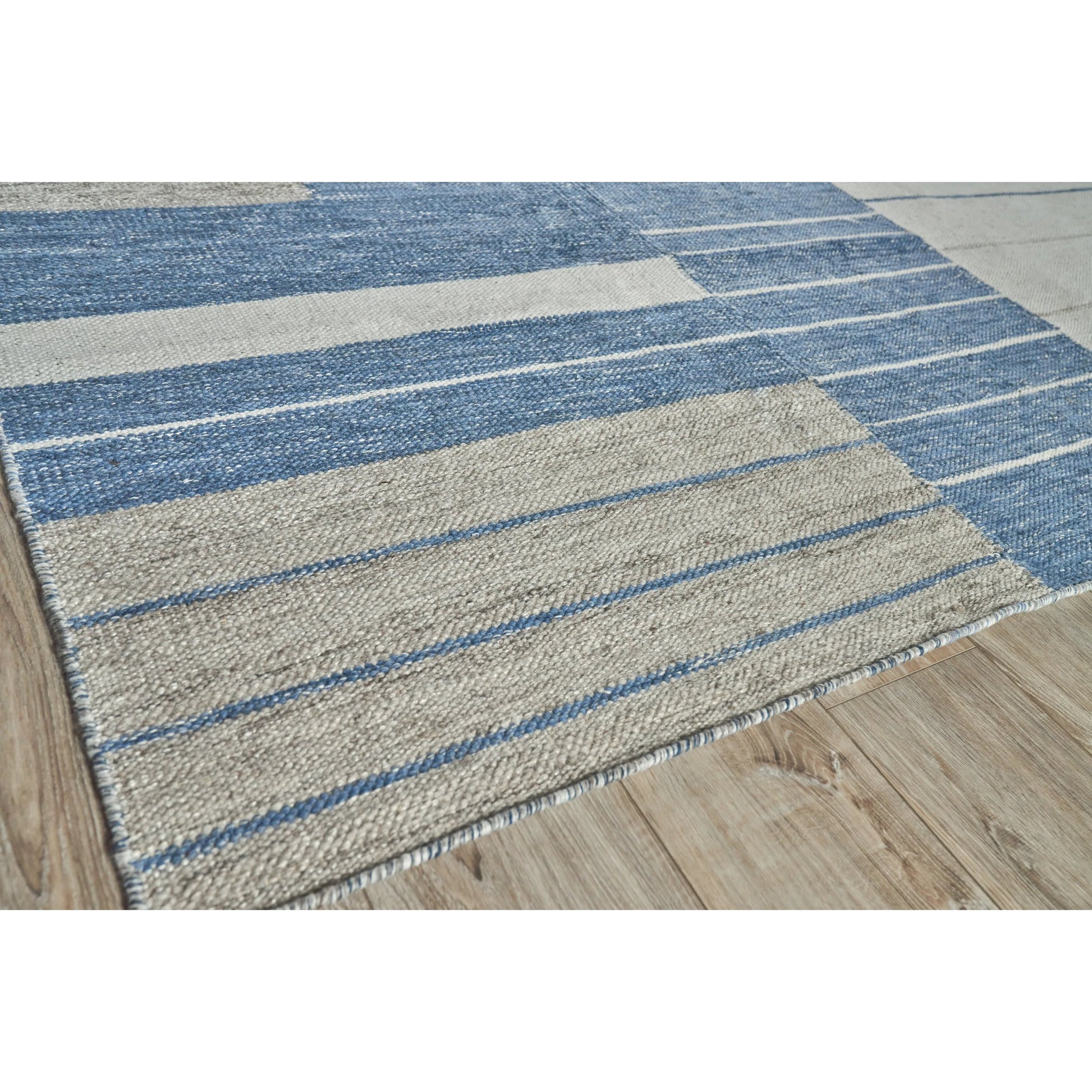 Scandinavian Rug by Exquisite Rugs in blue, ivory. Made from new zealand wool in a unique style.