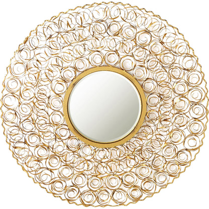 Curly Mirror by Global Views in nickel. Made from iron, mirror in a coastal style.