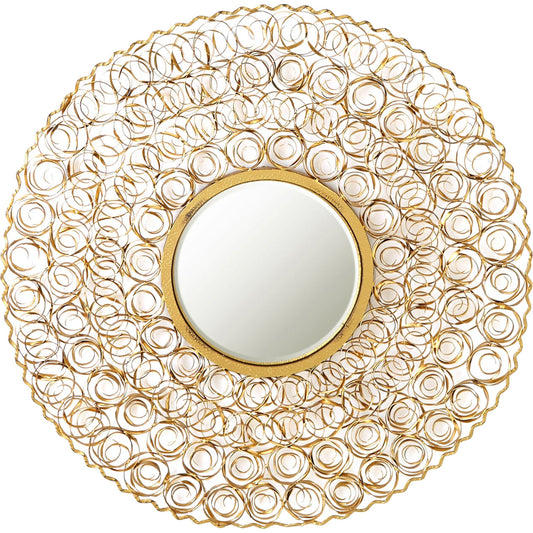 Curly Mirror by Global Views in nickel. Made from iron, mirror in a coastal style.