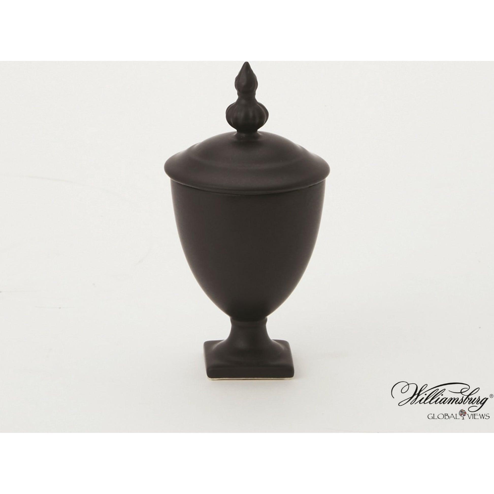 Beaufort Mini Urn by Global Views in bronze. Made from porcelain in a transitional style.