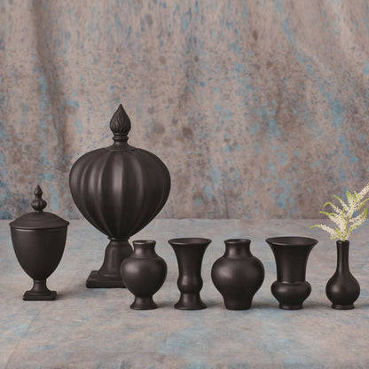 Beaufort Mini Urn by Global Views in bronze. Made from porcelain in a transitional style.