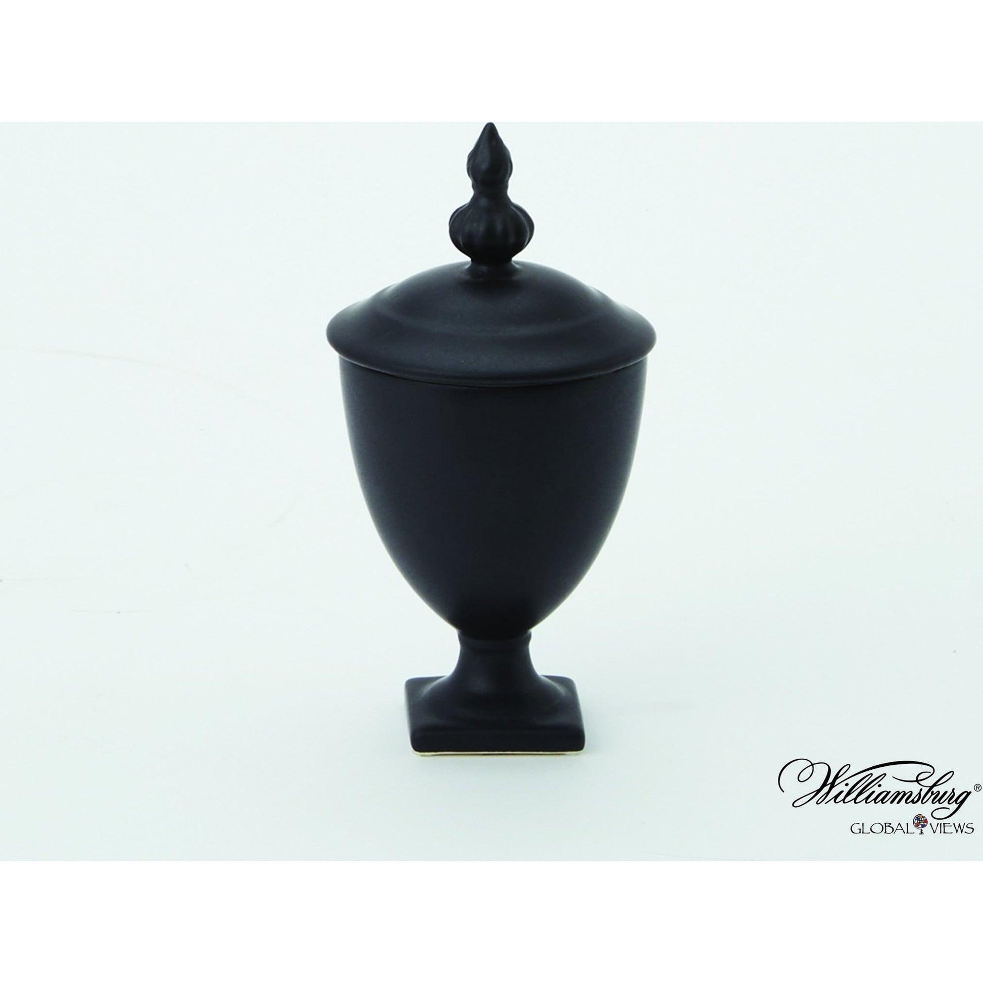 Beaufort Mini Urn by Global Views in bronze. Made from porcelain in a transitional style.