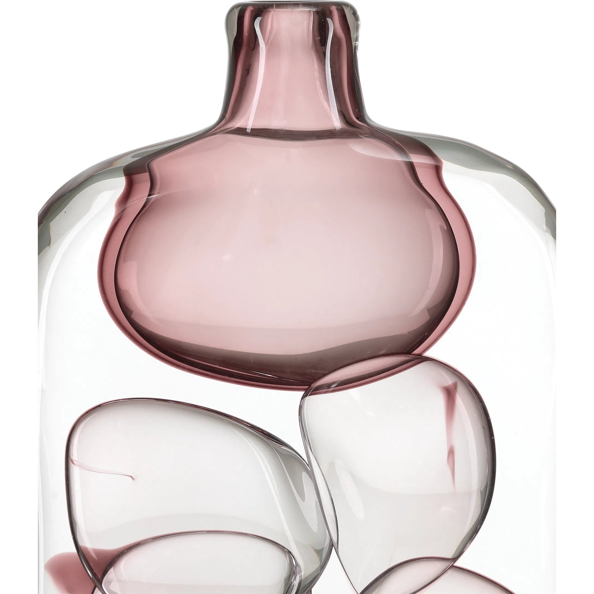 Vicolino Vase by Currey and Company in clear, purple. Made from glass in a eclectic & global style.