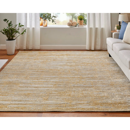 Eastfield Rug - EAS69FQF by Feizy in yellow, ivory, gold. Made from viscose, wool in a unique style.