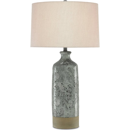 Stargazer Table Lamp by Currey and Company in gray. Made from terracotta, metal, glass mosaics in a modern style.