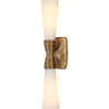 Opaque White, Antique Brass