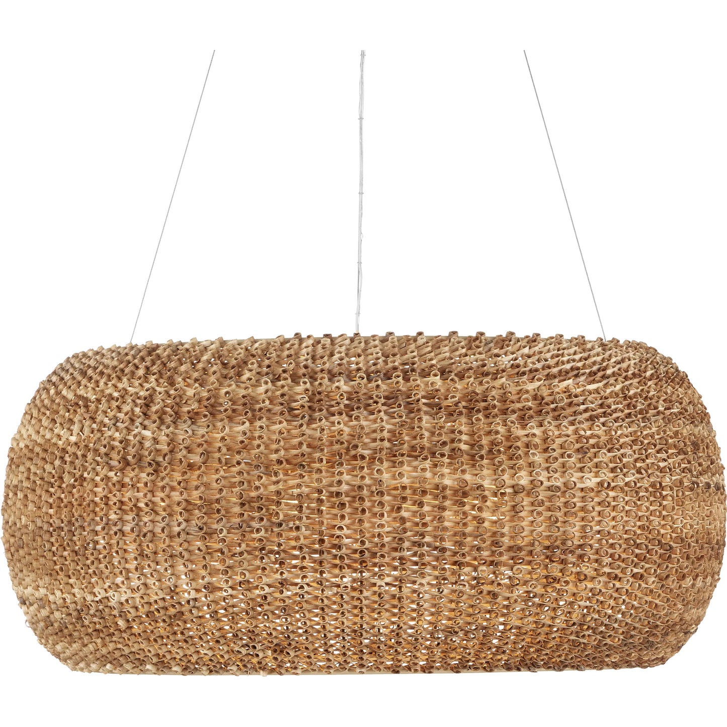 008 SI-2257416 | Additional Silo | Boucle Chandelier by Currey and Company in natural, beige. Made from rattan, wrought iron in a rustic style.