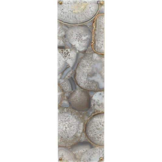 Adeline Wall Sconce by Jamie Young in agate, antique brass. Made from agate, resin, steel in a eclectic & global style.