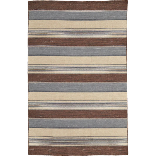 Silva Transitional Stripes Rug - I0498 by Feizy in brown, gray, yellow. Made from wool in a unique style.