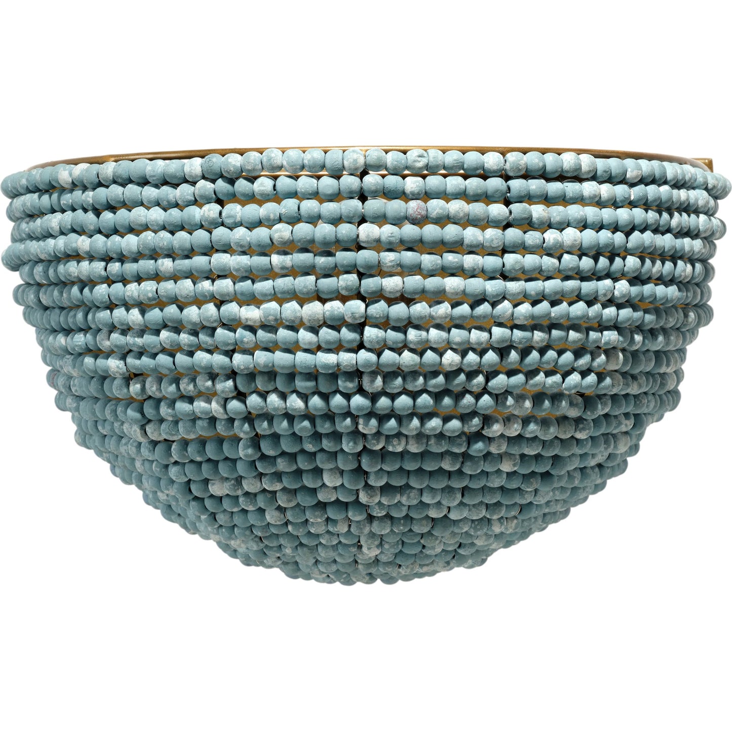 000 SI-2531154 | Primary Silo | Barnacle Demi Lune Sconce by Jamie Young in blue. Made from wood in a unique style.
