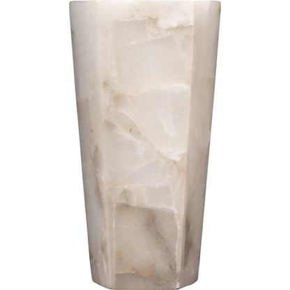 Borealis Hexagon Alabaster Sconce by Jamie Young in alabaster. Made from alabaster in a transitional style.