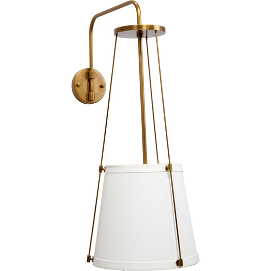 California Wall Sconce by Jamie Young. Made from metal & linen in a modern style.