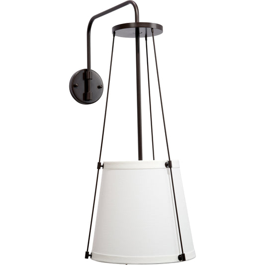 California Wall Sconce by Jamie Young. Made from metal & linen in a modern style.