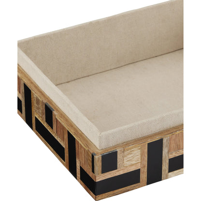 Aarna Box Set by Currey and Company. Made from composite, wood, engineered hardwood, linen in a modern style.