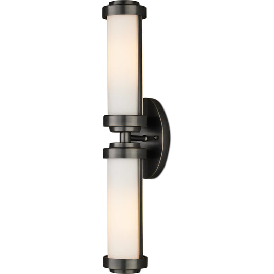 Bowland Bath Wall Sconce by Currey and Company. Made from metal, glass in a modern style.
