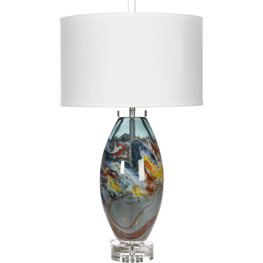 Essex Park Lamp by Bradburn Home in multi. Made from glass in a unique style.
