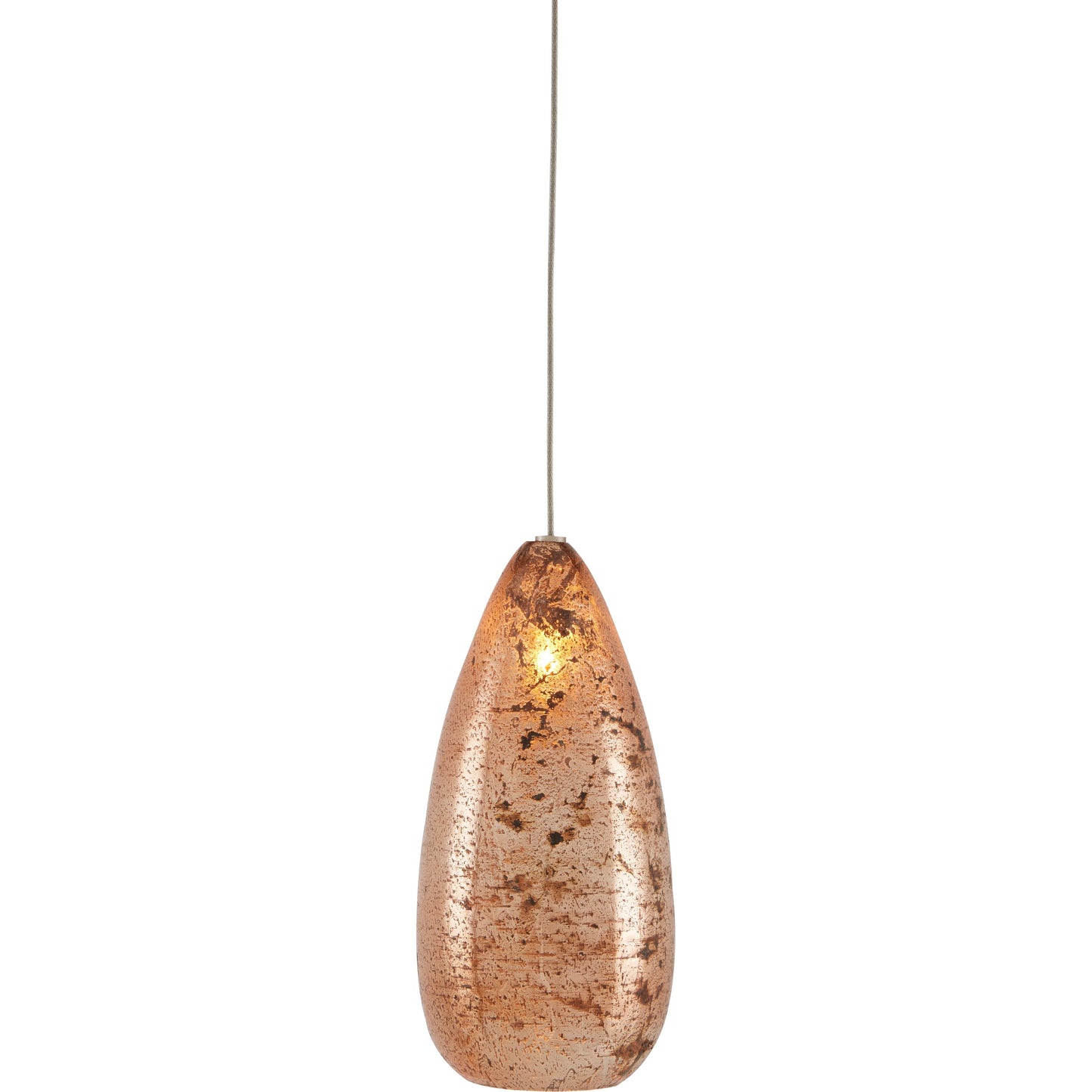 001 SI-1894498 | Primary Silo | Rame 1-LIGHT Multi-Drop Pendant by Currey and Company in copper, silver. Made from antique copper, glass in a transitional style.