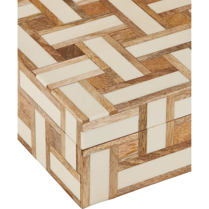Aarna Box Set by Currey and Company. Made from composite, wood, engineered hardwood, linen in a modern style.