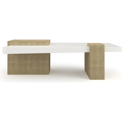 Float Cocktail Table by Caracole in almond milk, oracle. Made from unique in a transitional style.