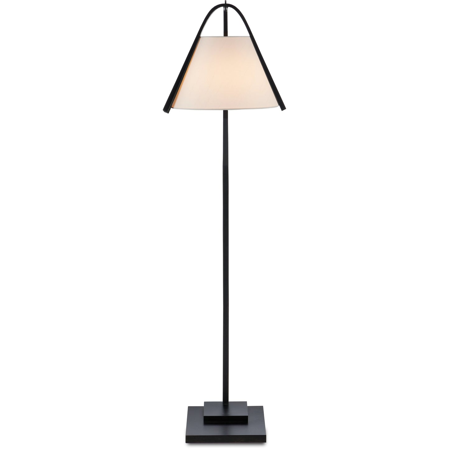 008 SI-1923912 | Additional Silo | Frey Floor Lamp by Currey and Company in satin black, brushed brown. Made from metal in a modern style.