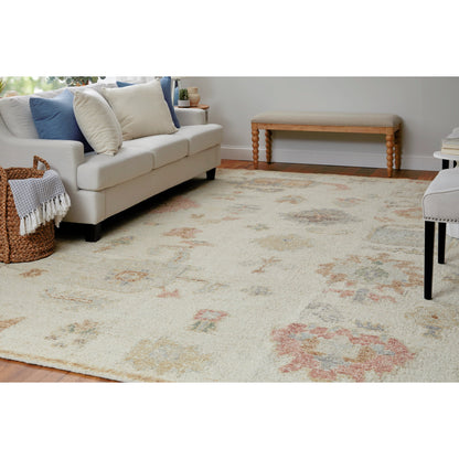 Grafton Traditional Ikat Rug - 69FLF by Feizy in ivory, orange, gray. Made from wool in a unique style.