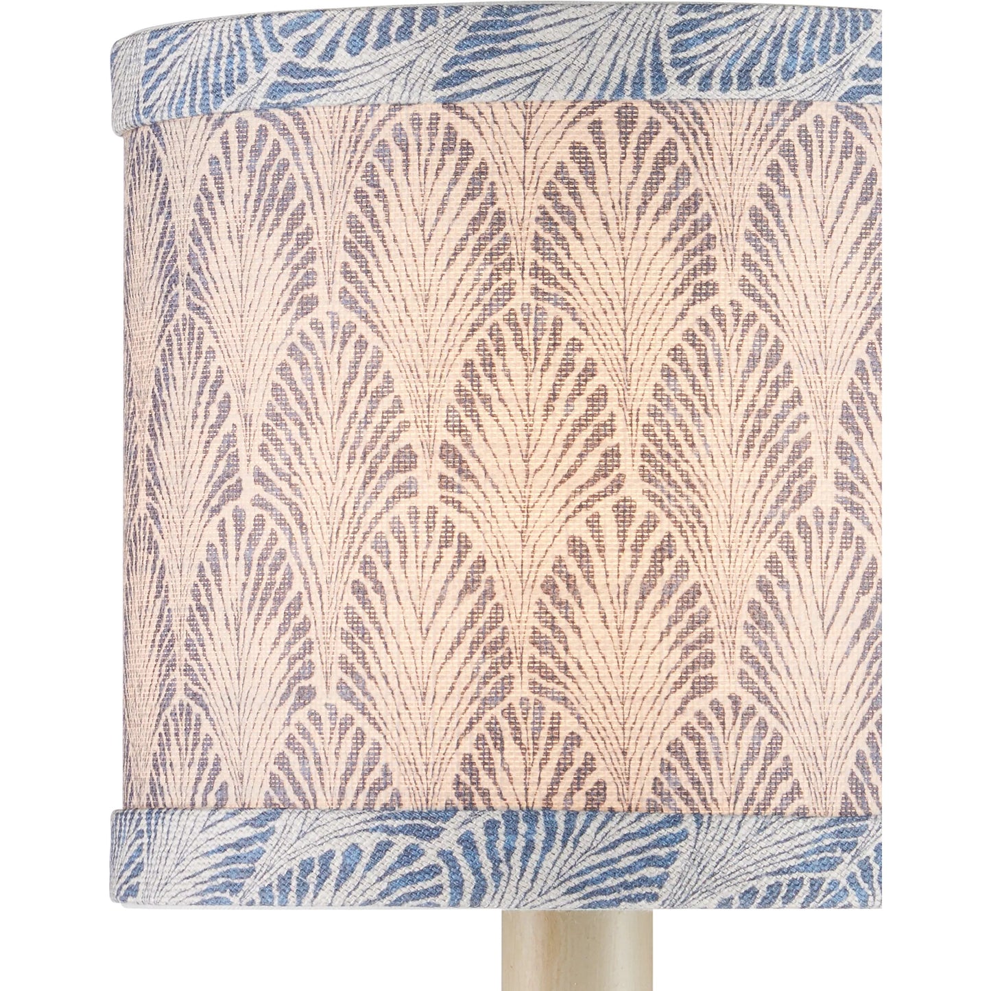 009 SI-2542675 | Closeup | Plume Drum Chandelier Shade by Currey and Company. Made from cotton in a cottage & farmhouse style.