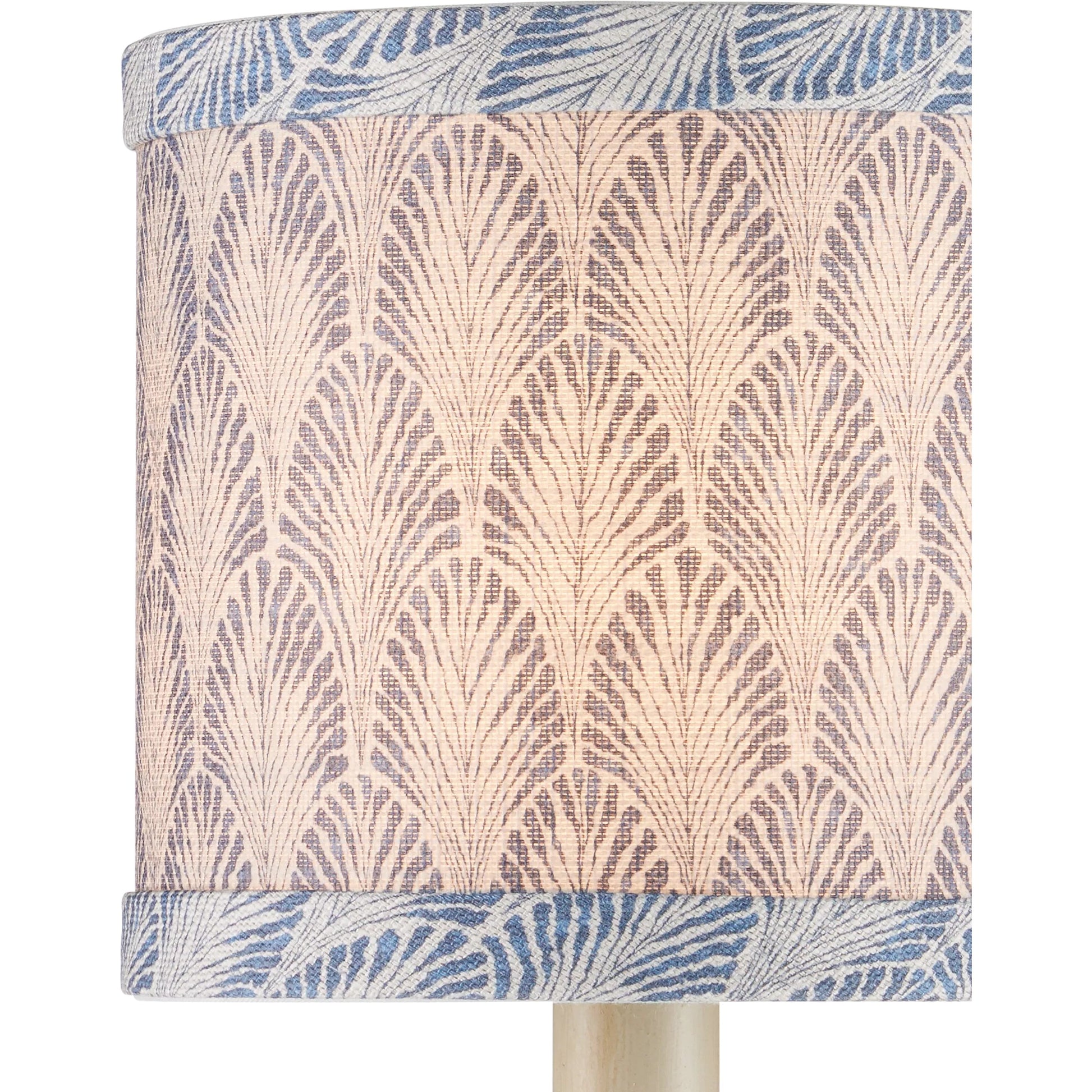 Plume Drum Chandelier Shade by Currey and Company. Made from cotton in a cottage & farmhouse style.