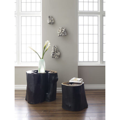 Stalagmite Wall Art Chrome (Set of 3) by Phillips Collection in silver. Made from stone in a modern style.