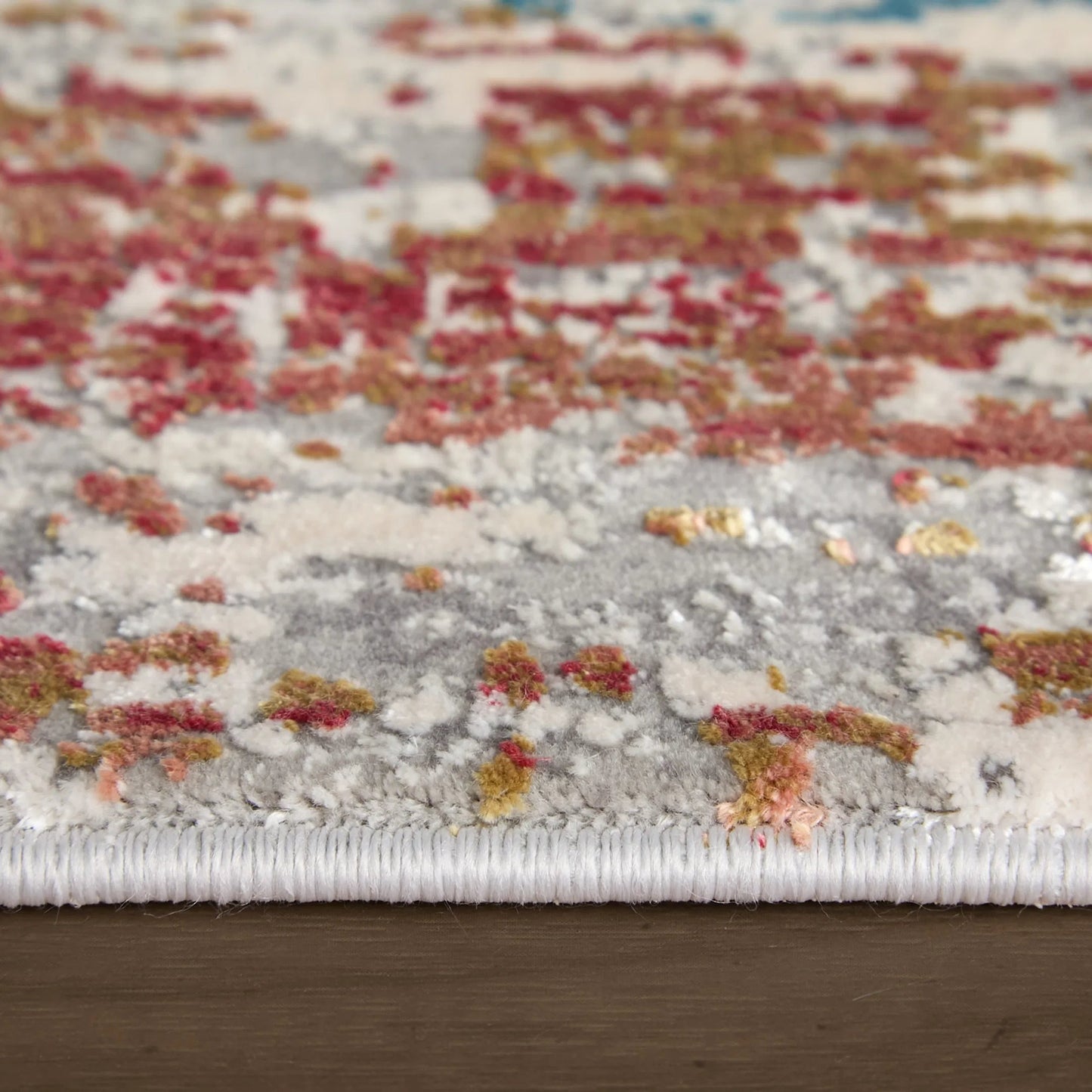 006 SI-1752552,SI-1752553,SI-1752554,SI-1752555,SI-1752556,SI-1752557,SI-1752558,SI-1752559,SI-2005283,SI-2005284 | Closeup | Cadiz Rug - 3903F by Feizy in gray, red, blue. Made from viscose, acrylic in a unique style.