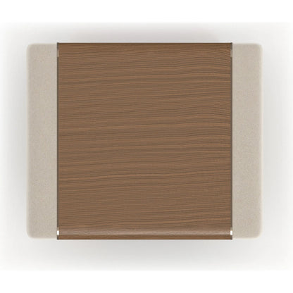 Botero Small Nightstand by Caracole in retro walnut. Made from unique in a transitional style.