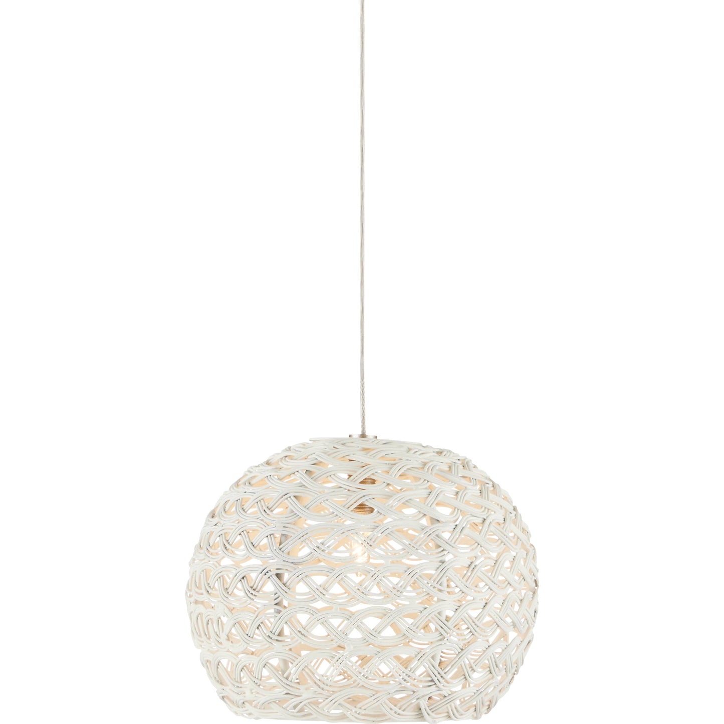 002 SI-1894475 | Additional Silo | Piero 1-LIGHT Multi-Drop Pendant by Currey and Company in white, painted silver. Made from metal in a transitional style.