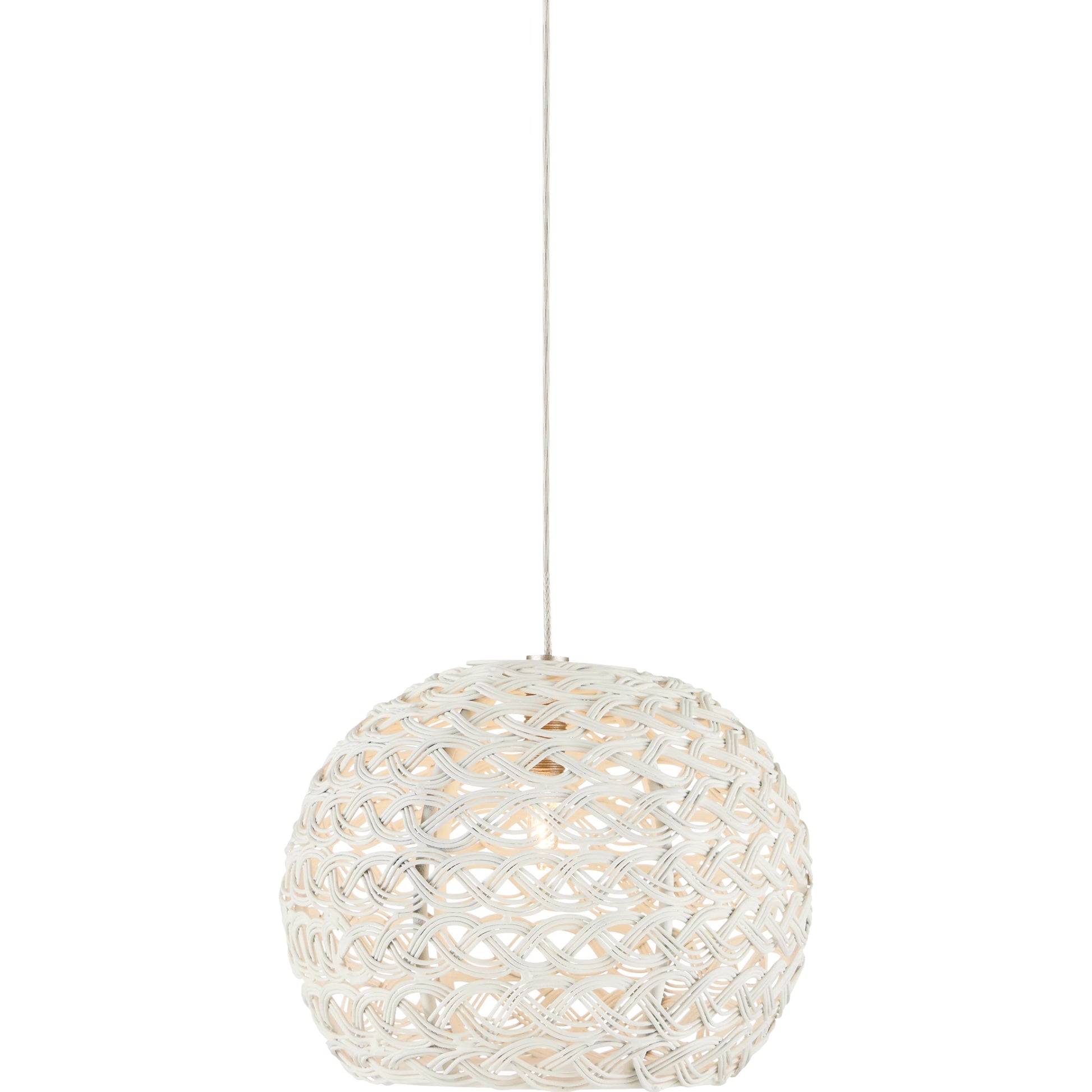 Piero 1-LIGHT Multi-Drop Pendant by Currey and Company in white, painted silver. Made from metal in a transitional style.