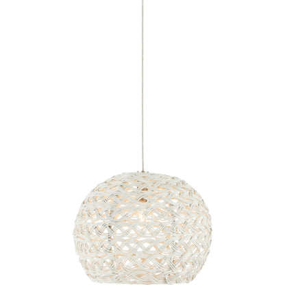 Piero 1-LIGHT Multi-Drop Pendant by Currey and Company in white, painted silver. Made from metal in a transitional style.