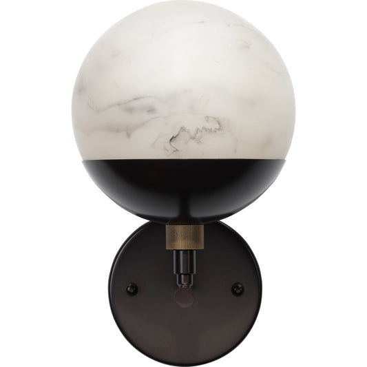 Metro Wall Sconce by Jamie Young in oil rubbed bronze. Made from metal in a modern style.